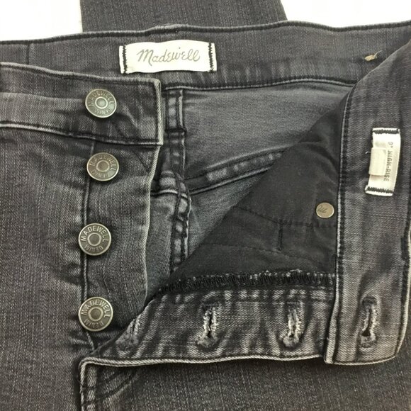 Madewell 9" High-Rise Skinny Jeans Gray Womens 28 Cotton/Polyester Blend - Picture 9 of 13